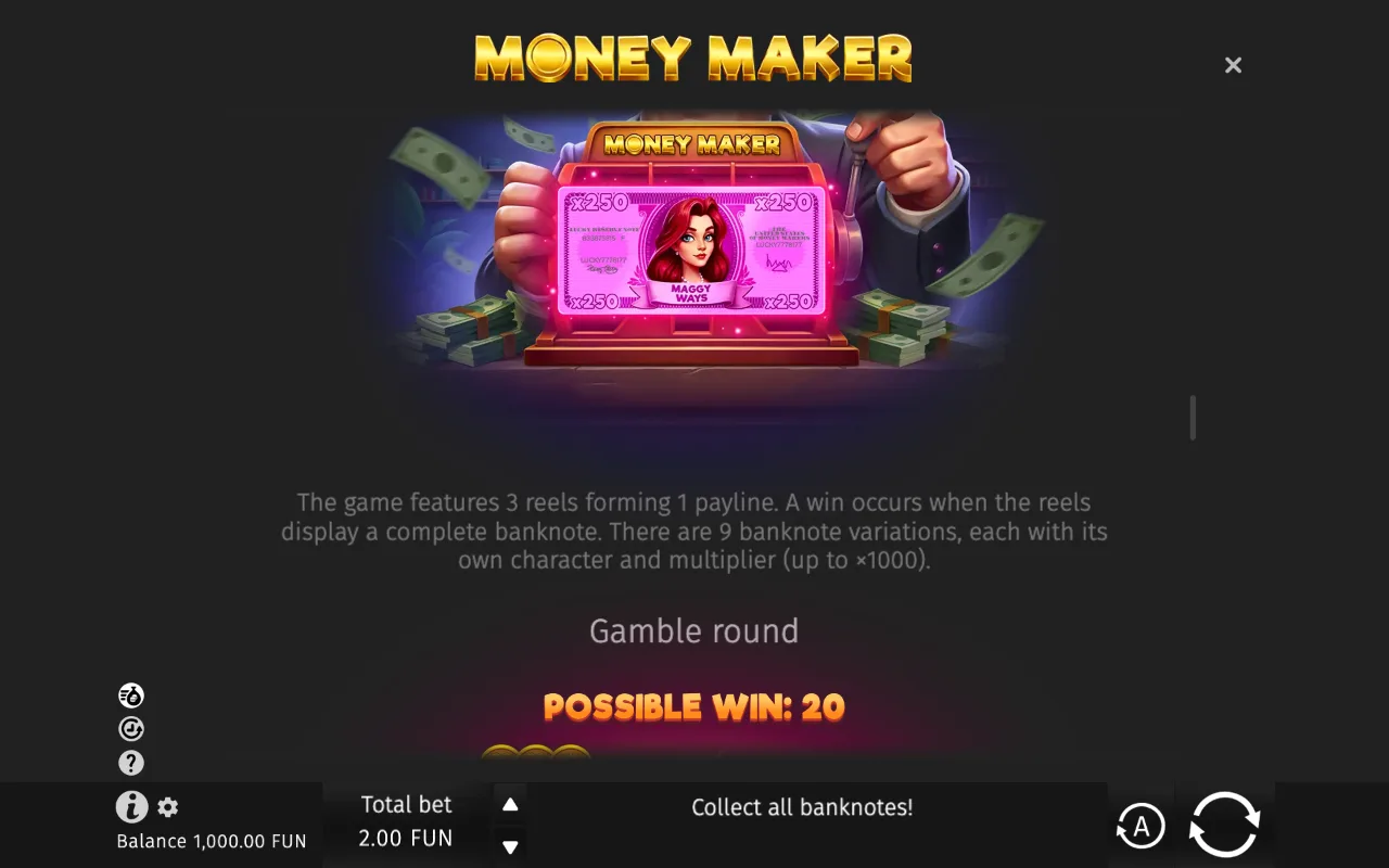 Game rules, page 3 — Money Maker