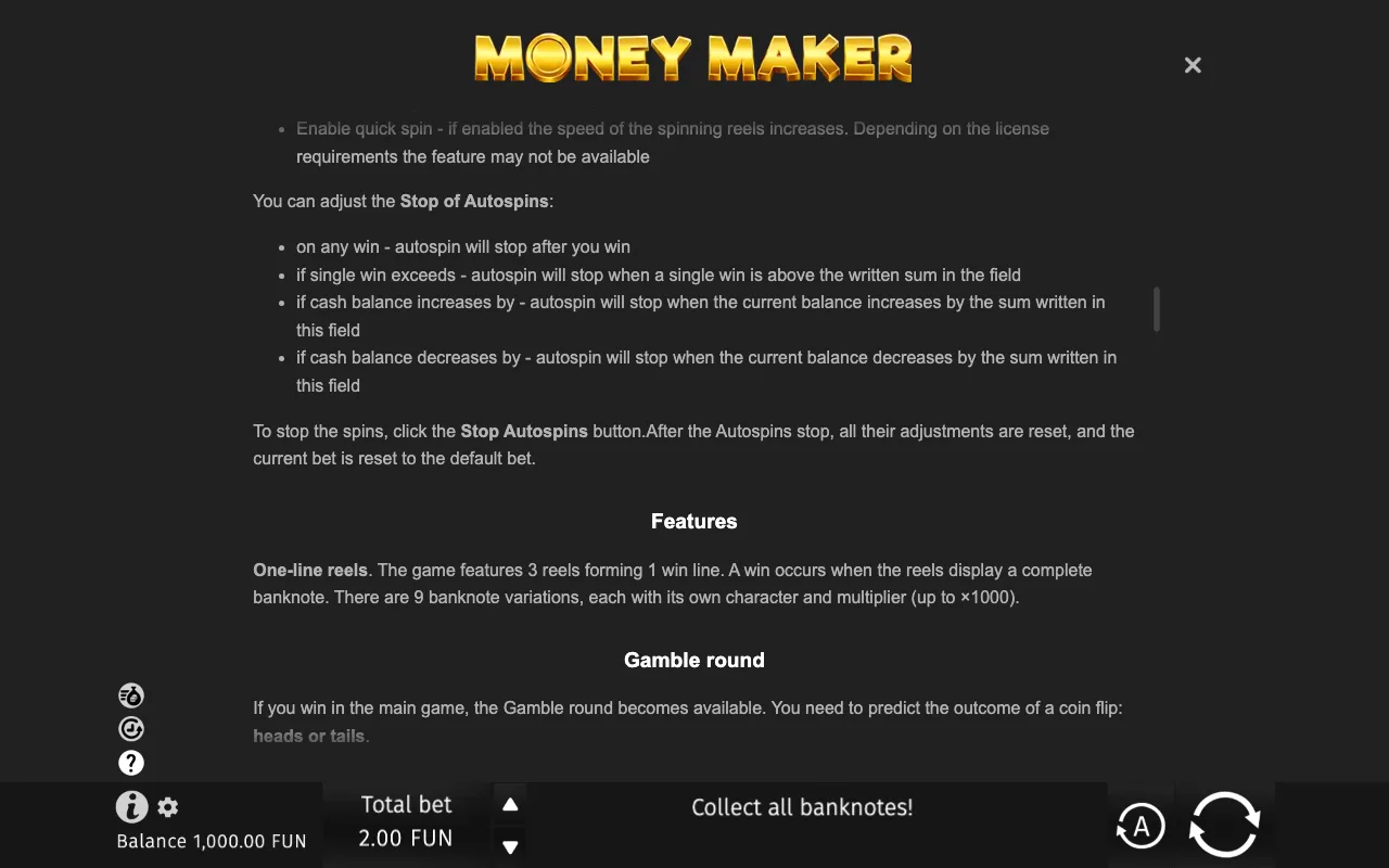 Game rules, page 7 — Money Maker