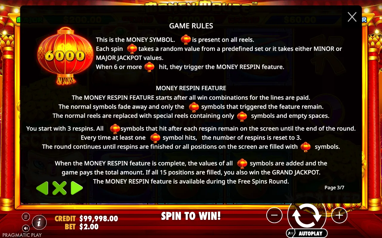 Game rules — Money Mouse