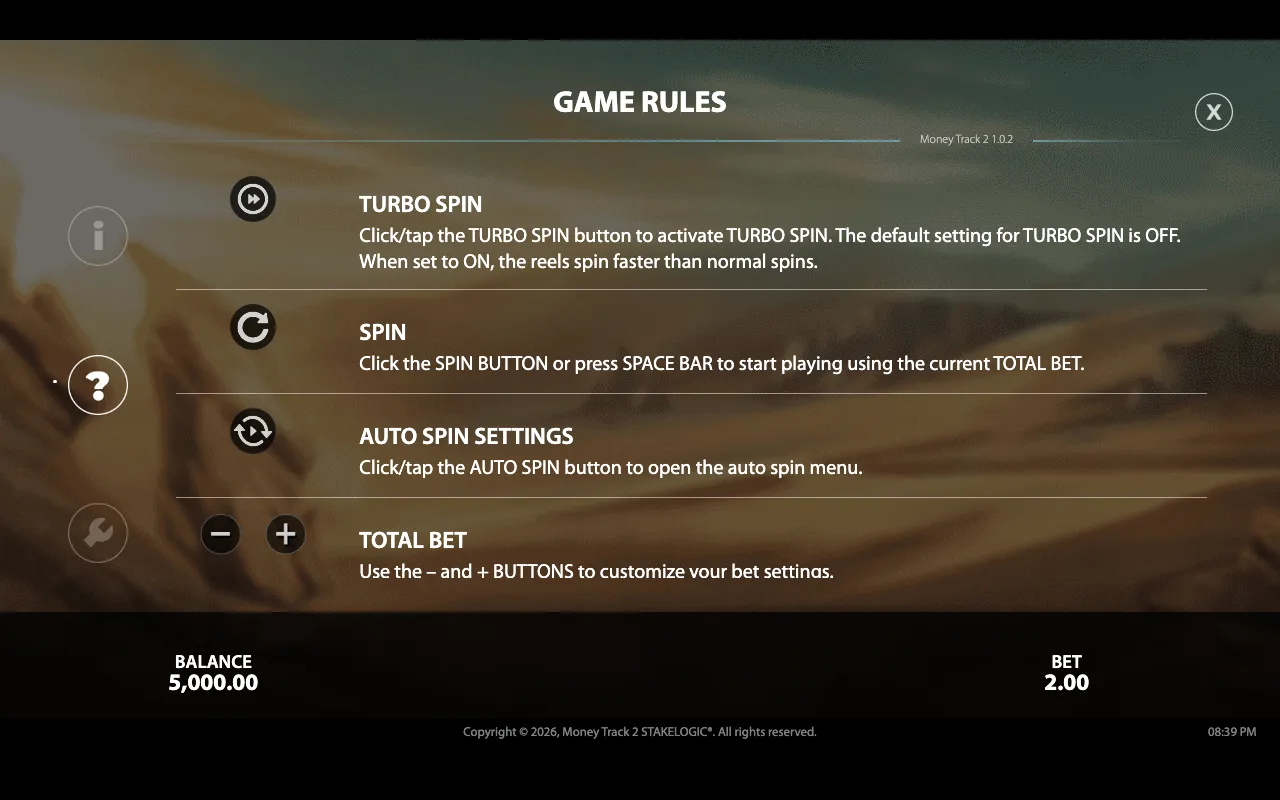 Game rules — Money Track 2