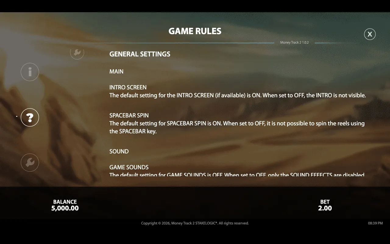 Game rules — Money Track 2