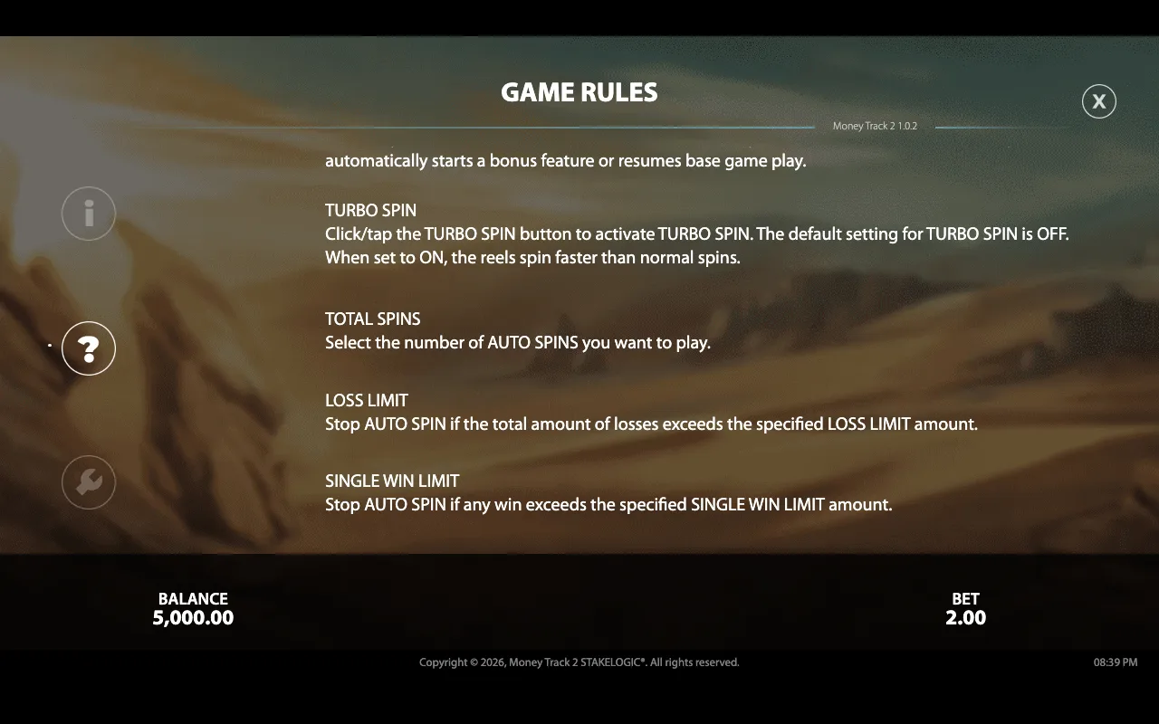 Game rules — Money Track 2
