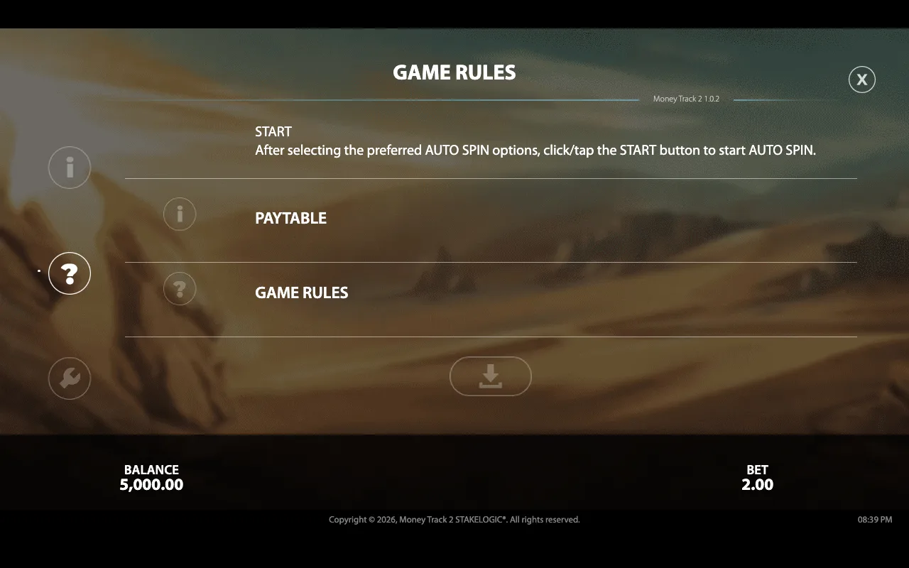 Game rules, page 7 — Money Track 2