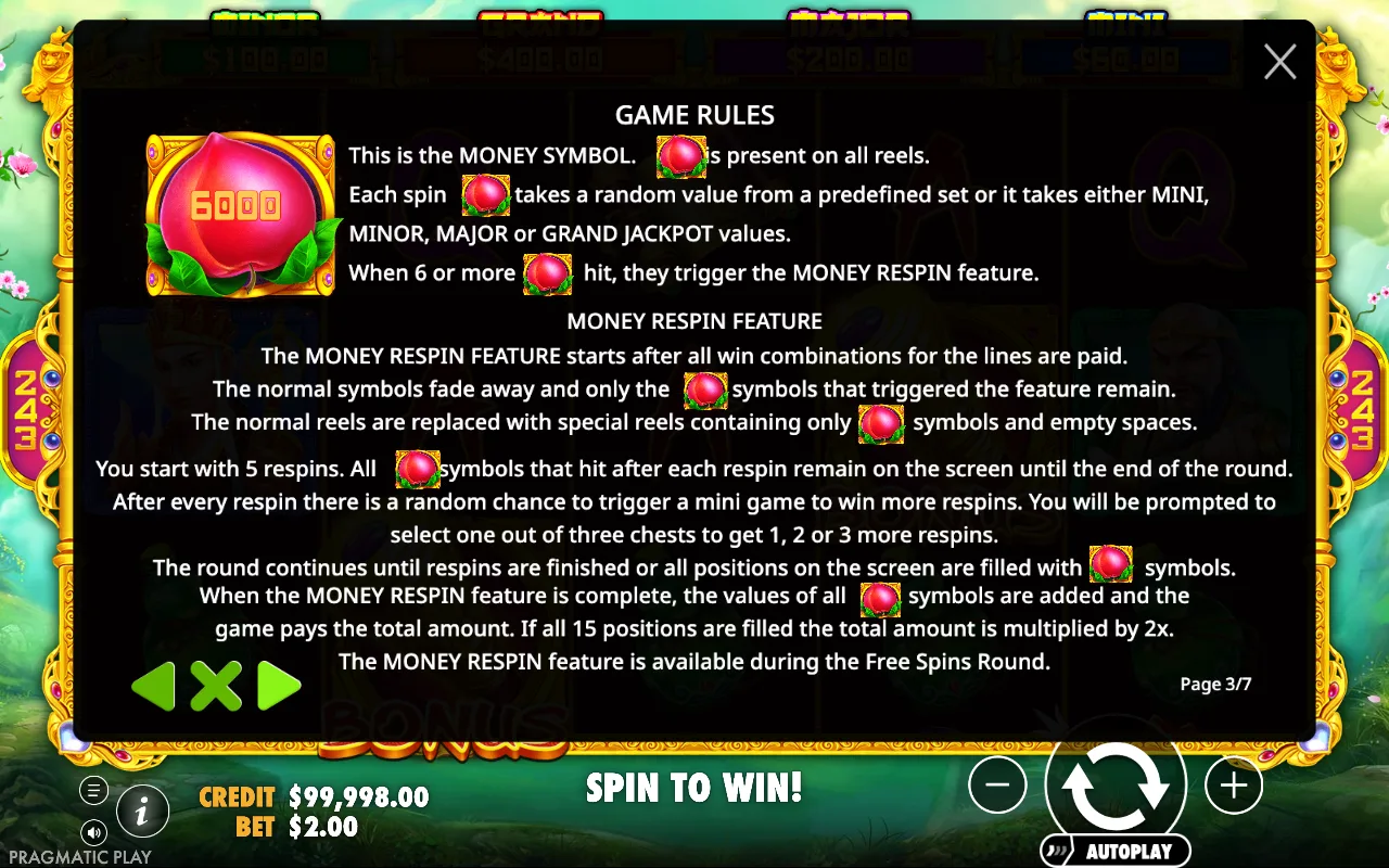 Game rules — Monkey Warrior
