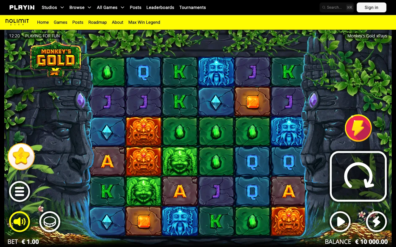 The base game — Monkey's Gold xPays