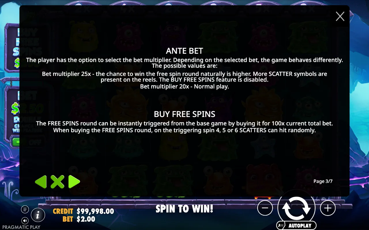 Ante bet — Monster Superlanche