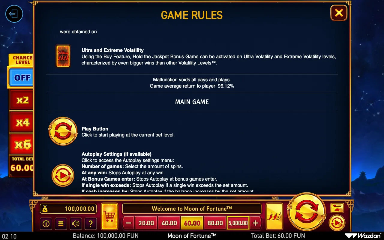 Game rules, page 12 — Moon of Fortune