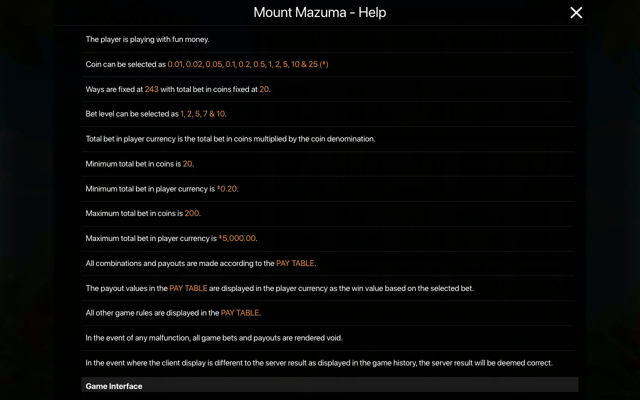Spielregeln, Seite 1 — Mount Mazuma