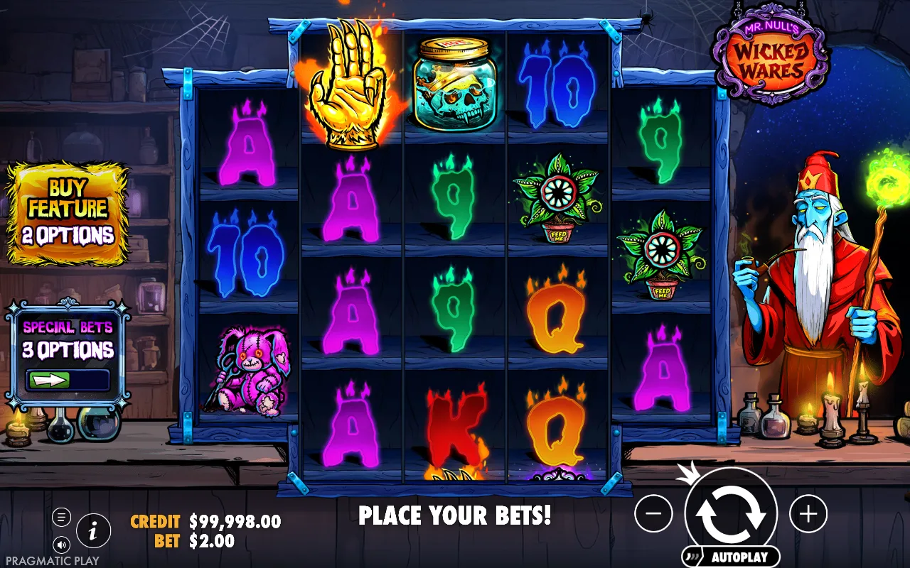 The base game — Mr Null's Wicked Wares
