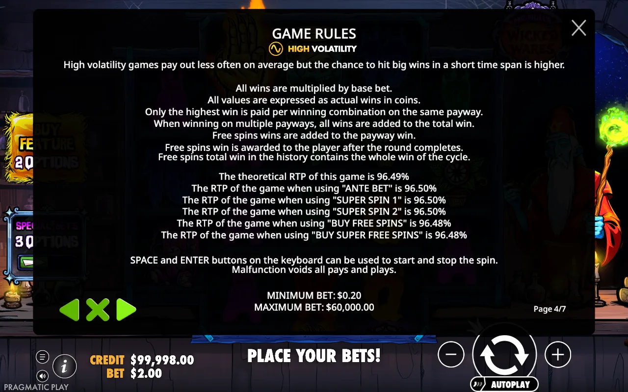 Game rules — Mr Null's Wicked Wares
