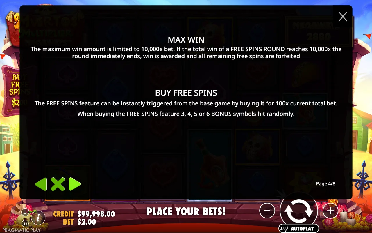 Max win — Muertos Multiplier Megaways