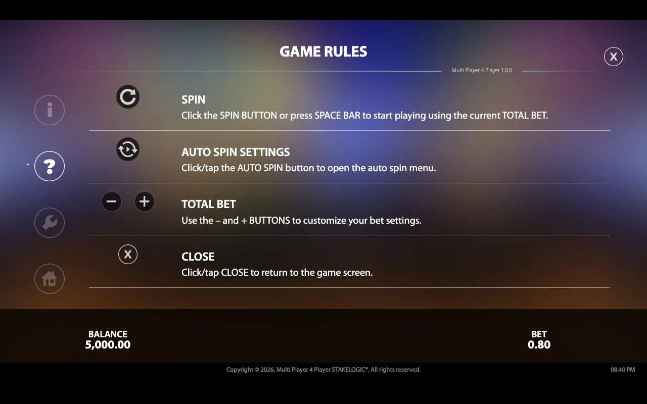 Game rules, page 5 — Multiplayer4player