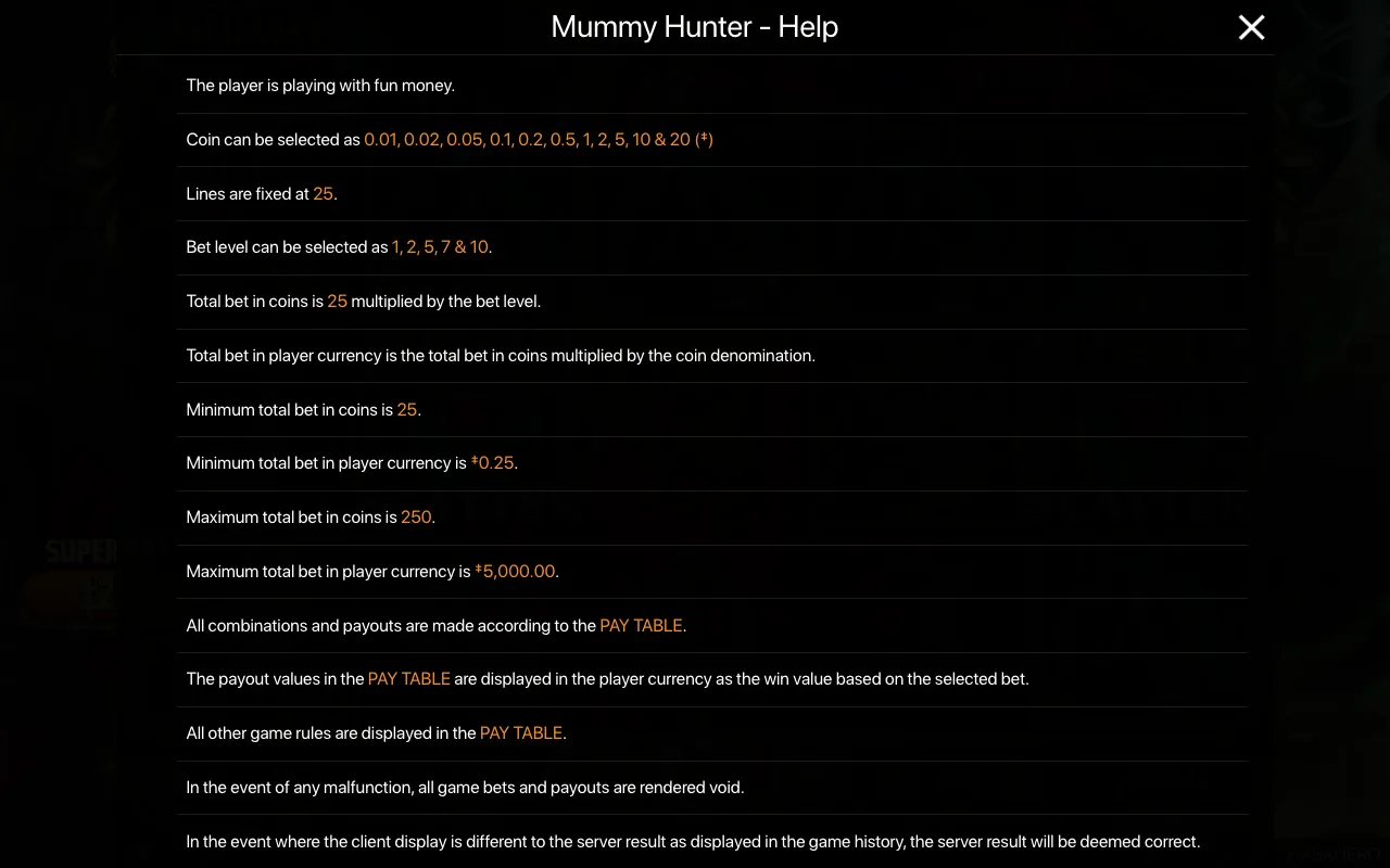 Spielregeln, Seite 1 — Mummy Hunter