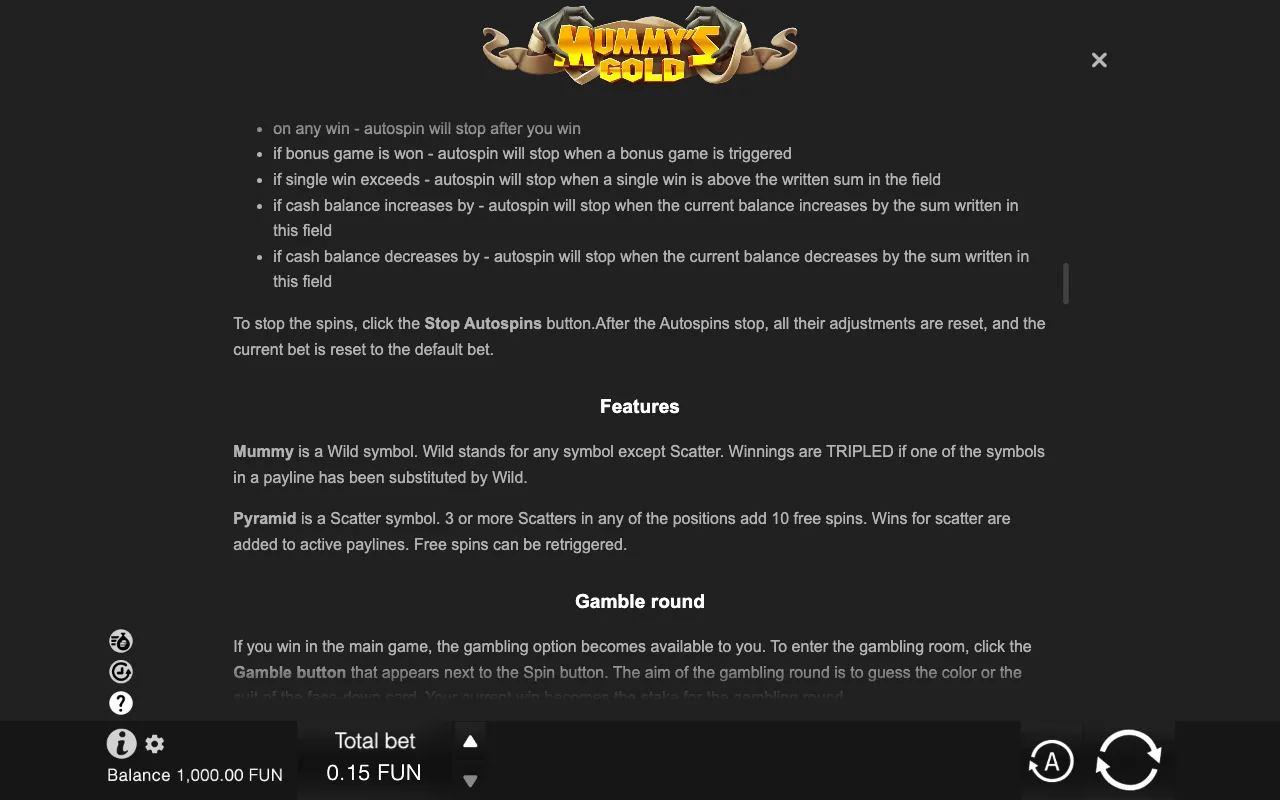 Game rules, page 7 — Mummy's Gold