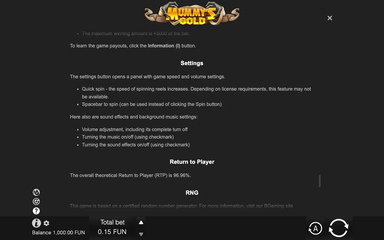 Game rules, page 9 — Mummy's Gold