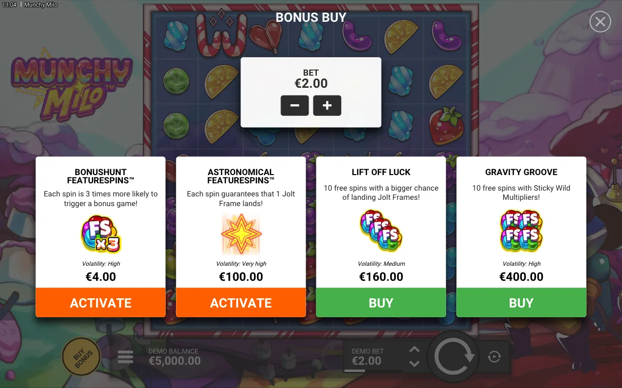 Buying the feature — Munchy Milo
