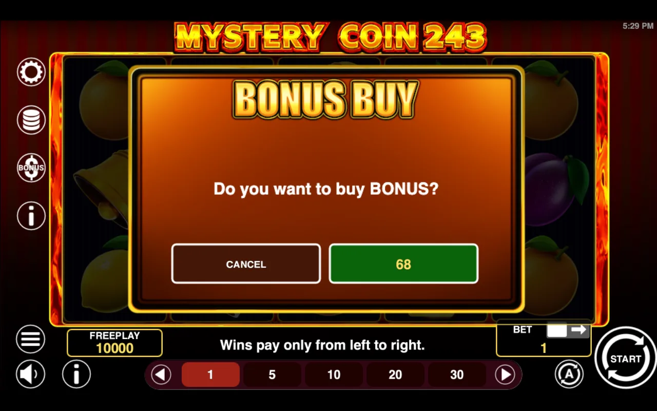 Buying the feature — Mystery Coin 243
