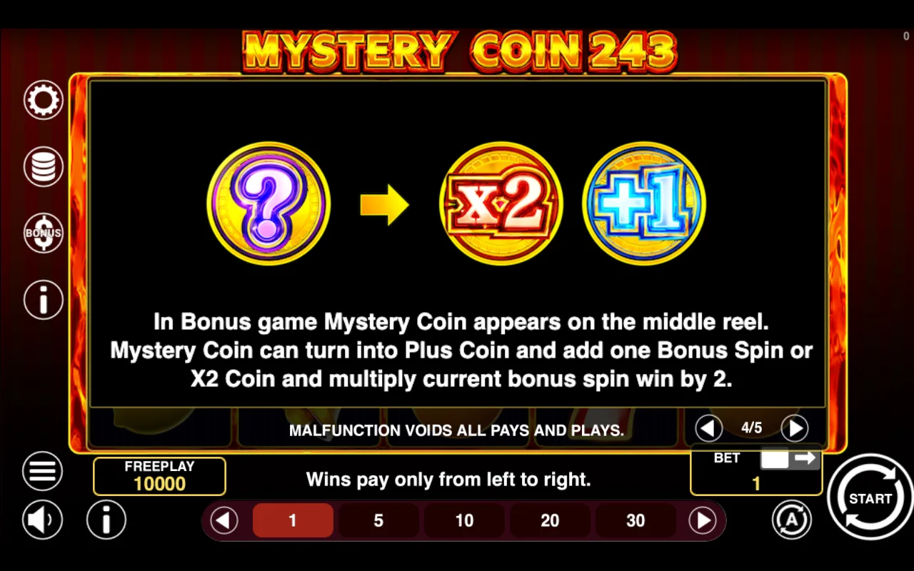 Game rules, page 4 — Mystery Coin 243