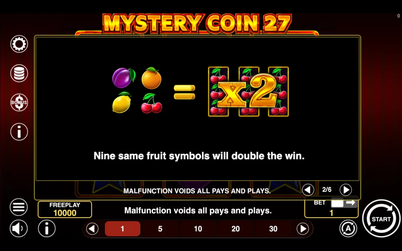 Game rules, page 2 — Mystery Coin 27