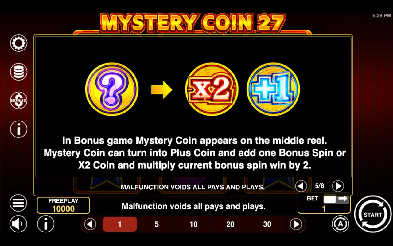 Game rules, page 5 — Mystery Coin 27