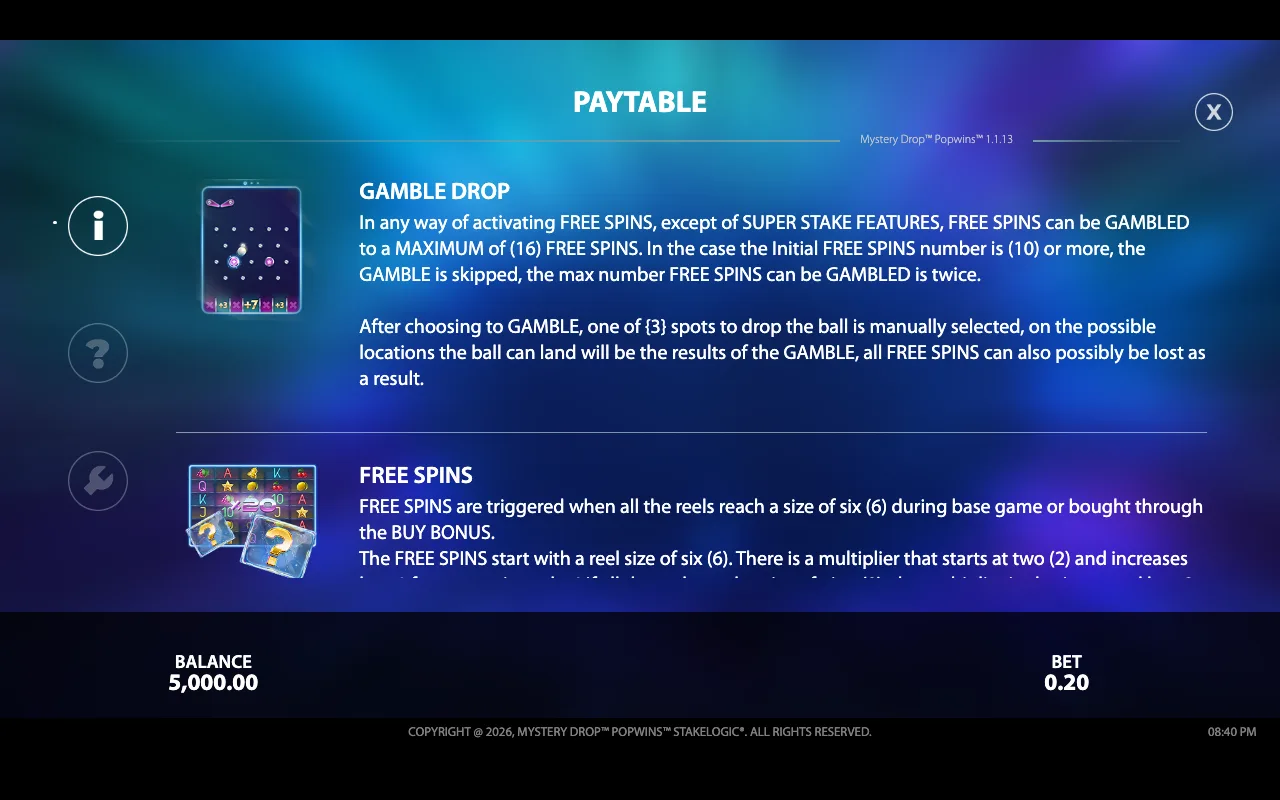 Game rules, page 1 — Mystery Drop