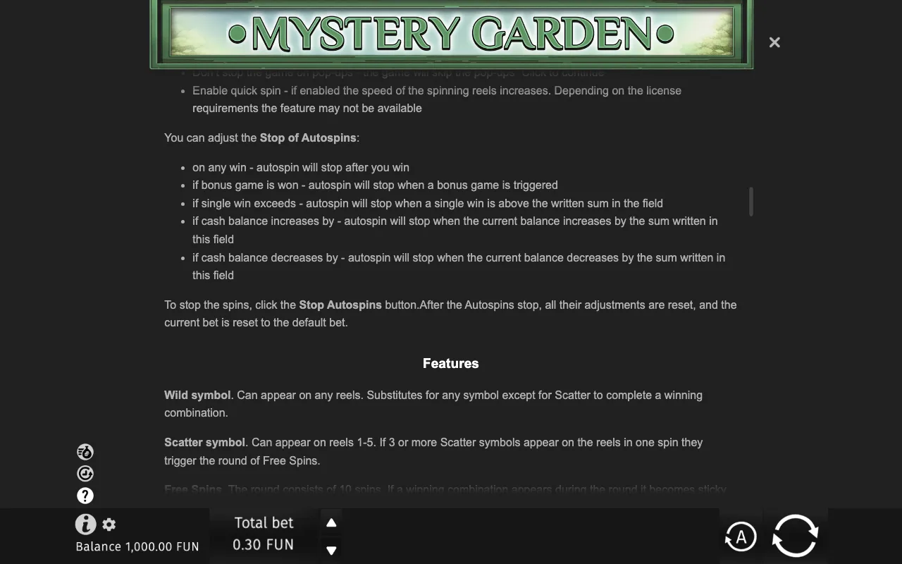 Game rules, page 7 — Mystery Garden