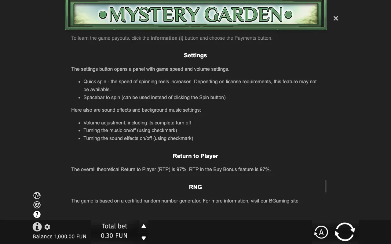 Game rules, page 9 — Mystery Garden