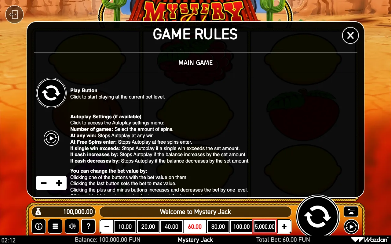 Game rules, page 5 — Mystery Jack