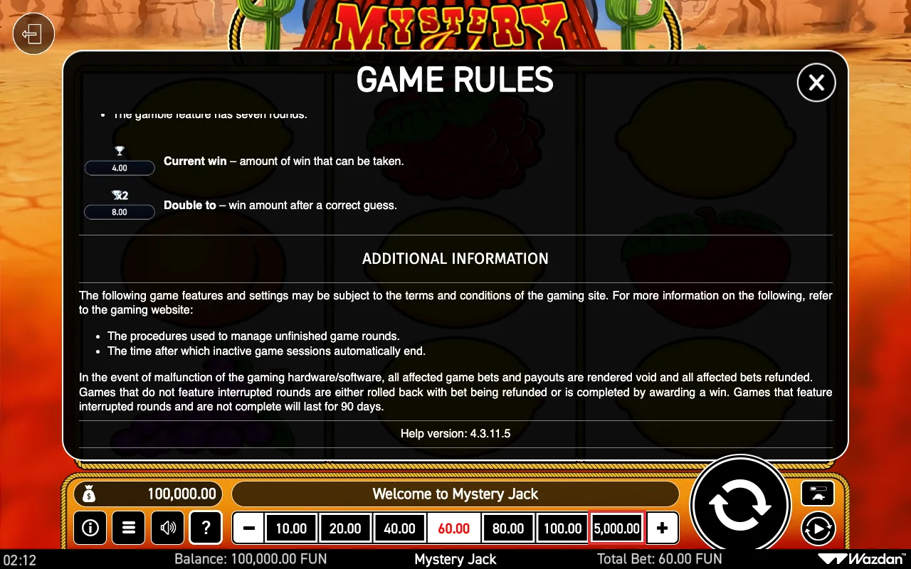 Game rules, page 7 — Mystery Jack