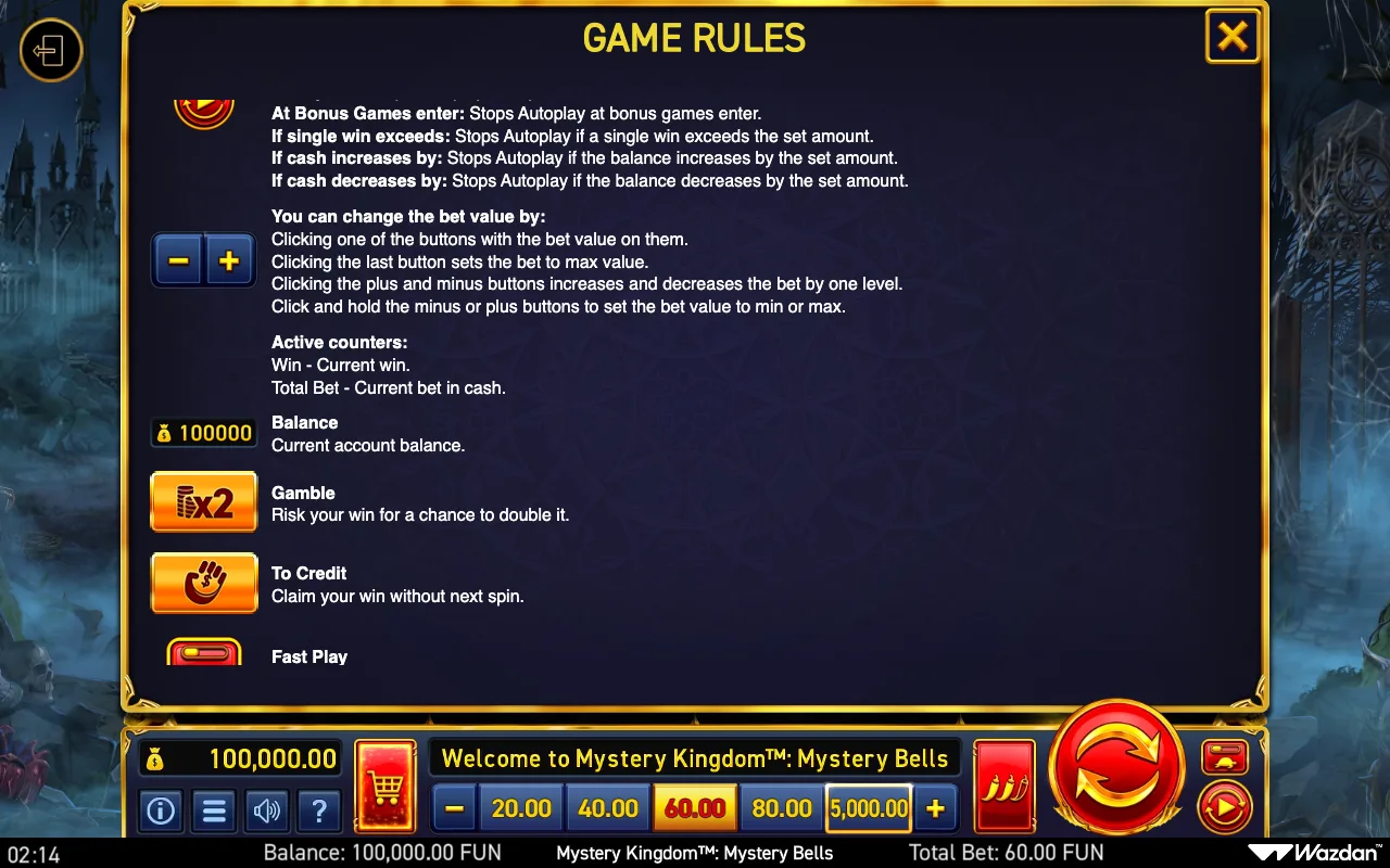 Game rules, page 12 — Mystery Kingdom Mystery Bells
