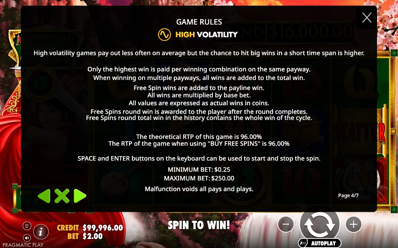 Game rules — Mystery of the Orient