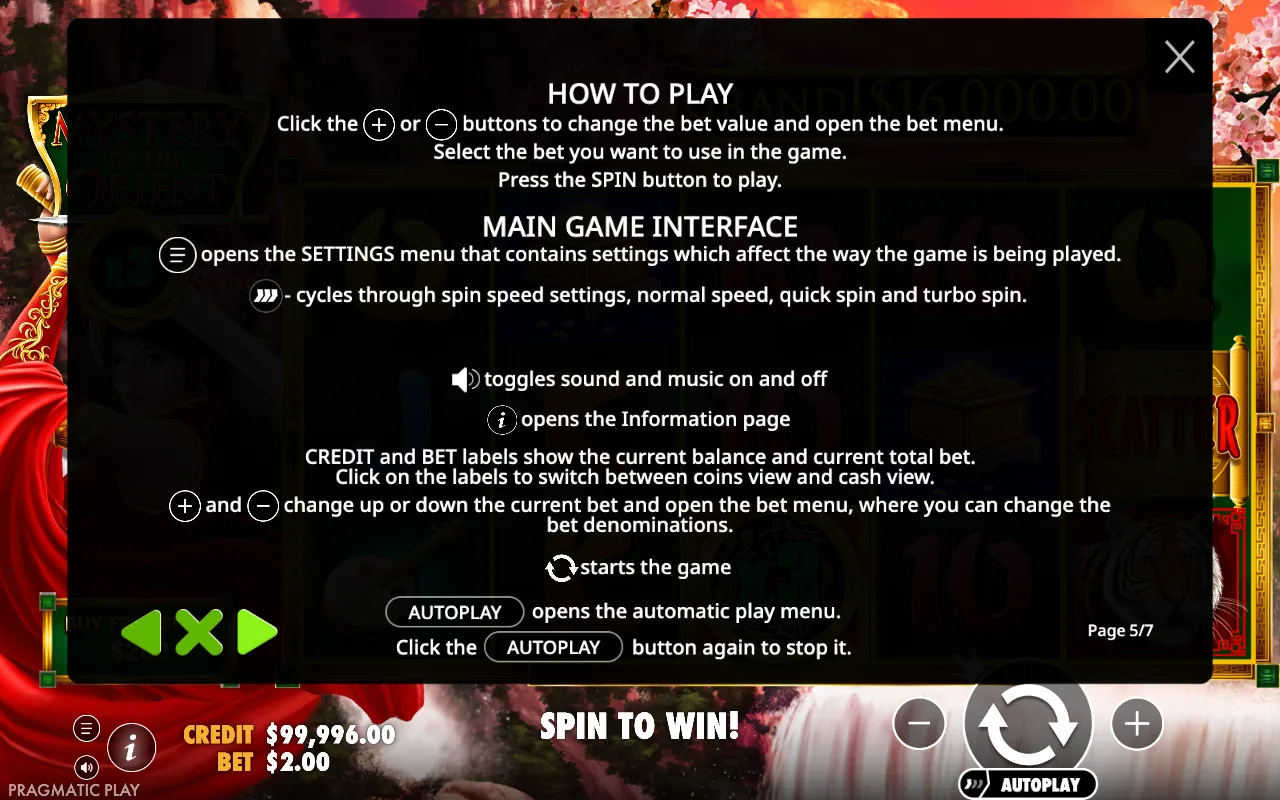 How to play — Mystery of the Orient