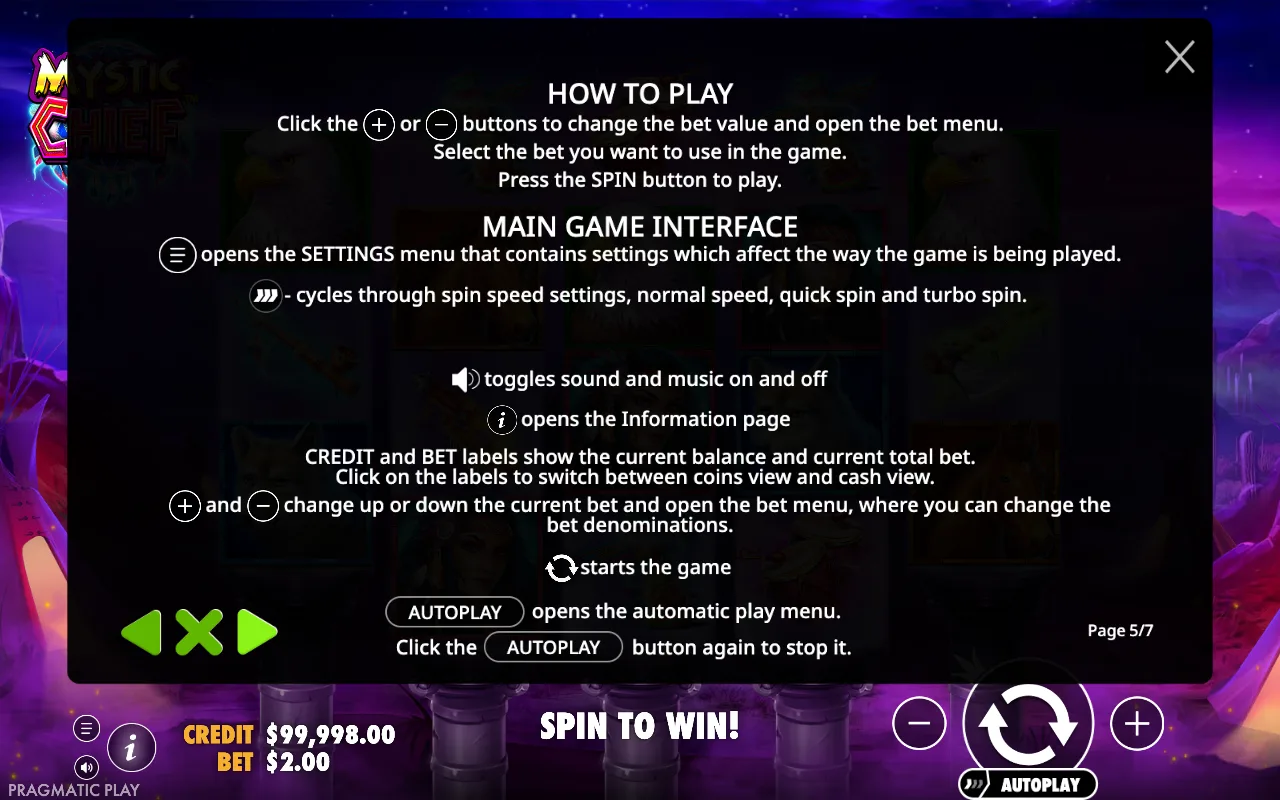 How to play — Mystic Chief