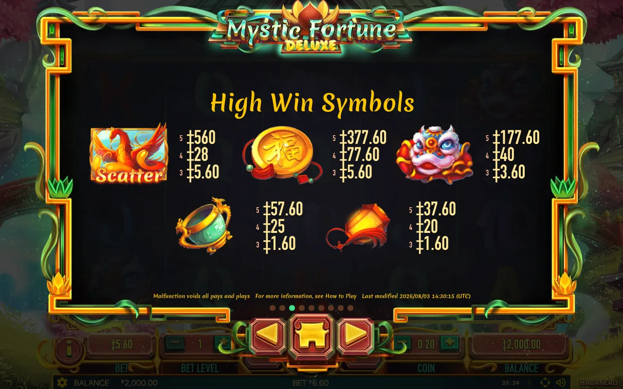 Règles du jeu, page 5 — Mystic Fortune Deluxe