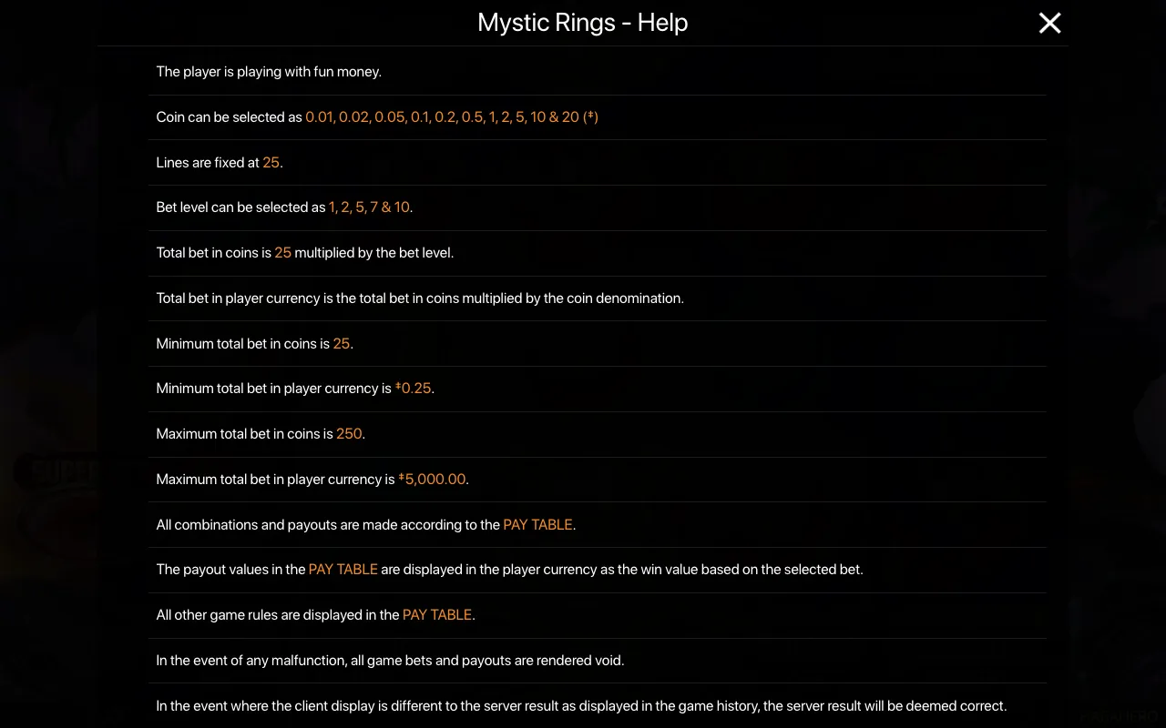 Spielregeln, Seite 1 — Mystic Rings