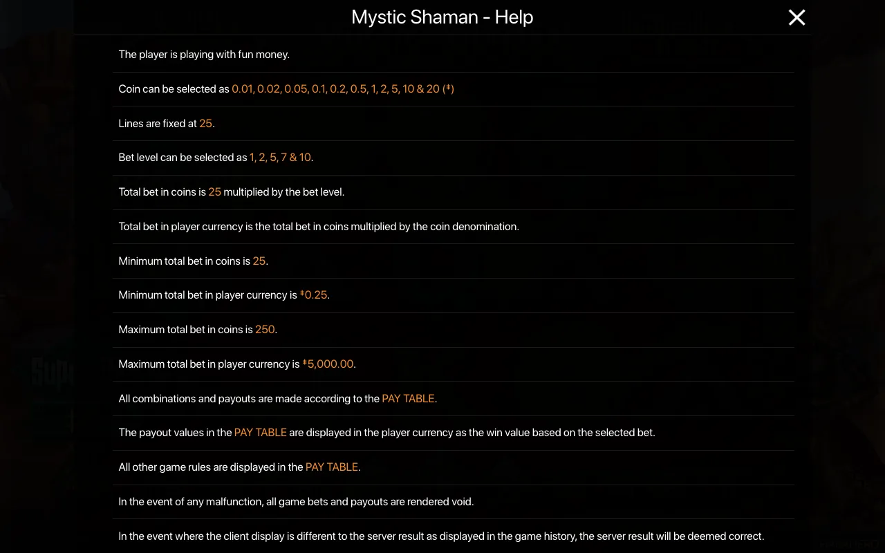 Spielregeln, Seite 1 — Mystic Shaman