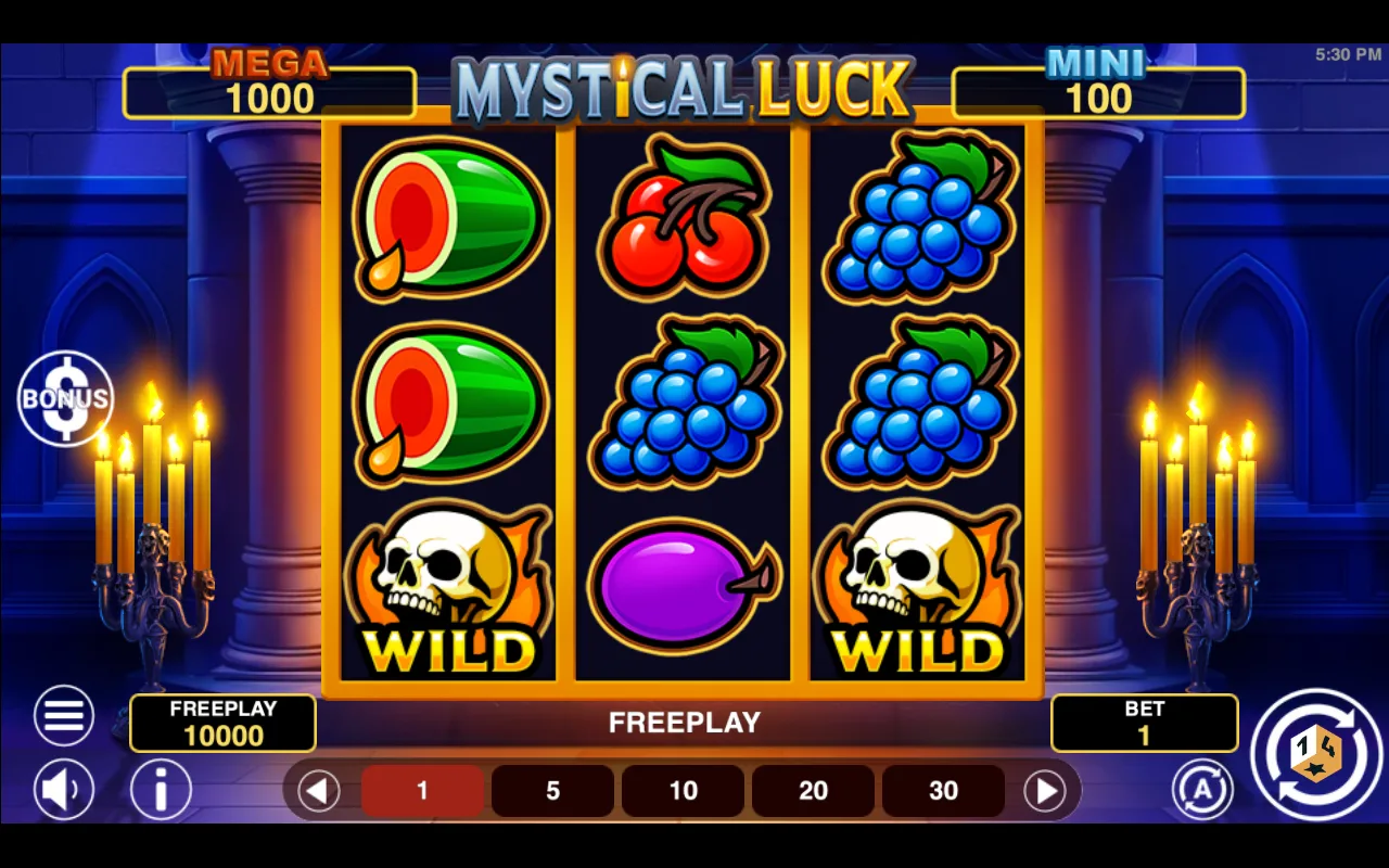 The base game — Mystical Luck Hold And Win