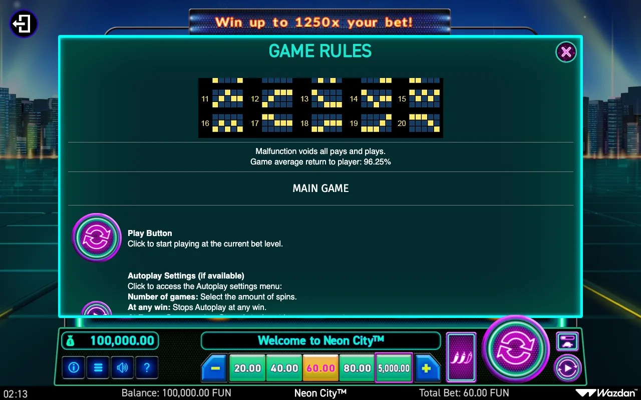 Game rules, page 4 — Neon City