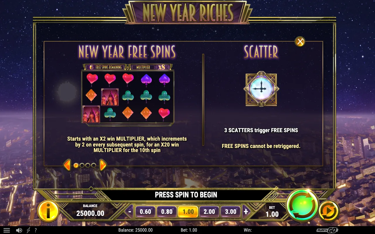Game rules, page 2 — New Year Riches
