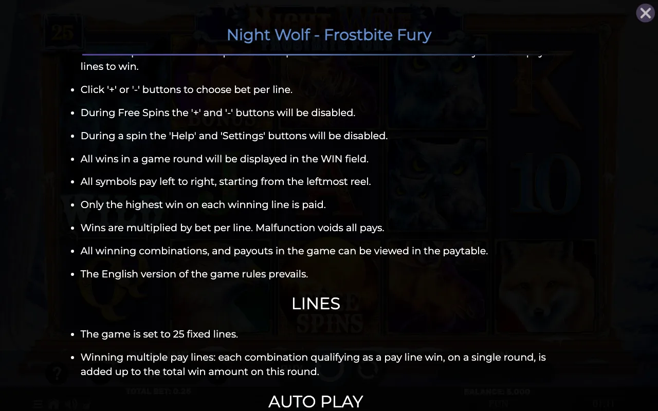 Game rules, page 7 — Night Wolf Frostbite Fury