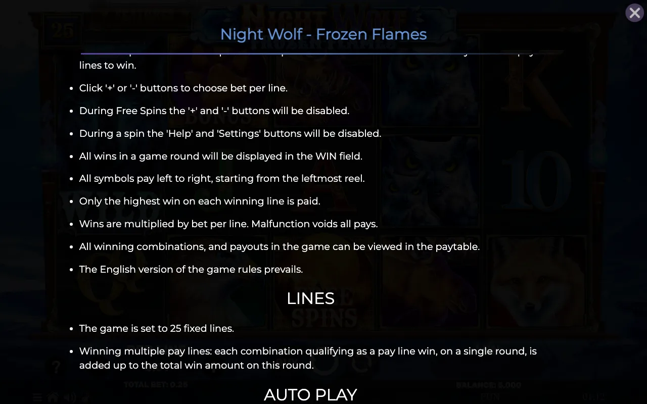 Game rules, page 7 — Night Wolf Frozen Flames