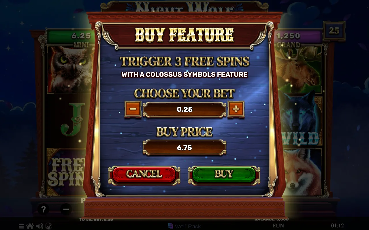 Buying the feature — Night Wolf Hold Hit