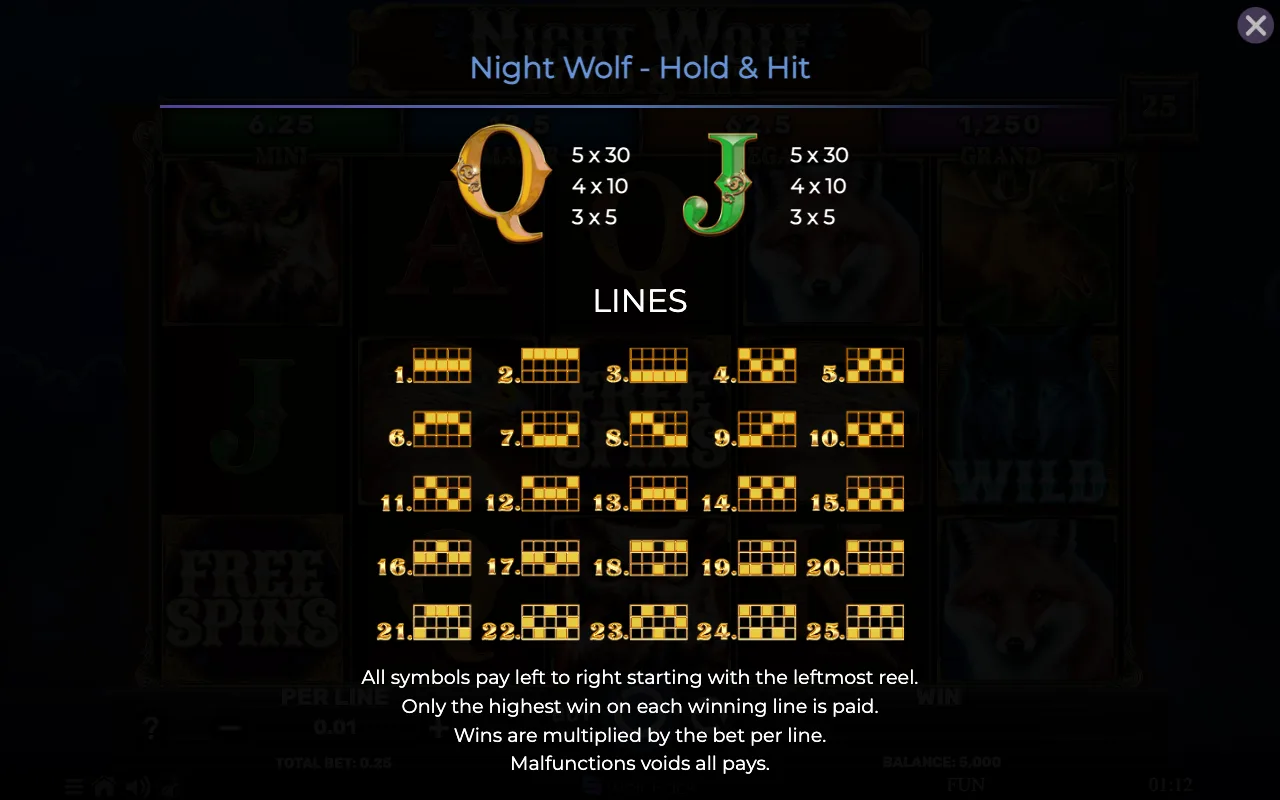 Game rules, page 5 — Night Wolf Hold Hit