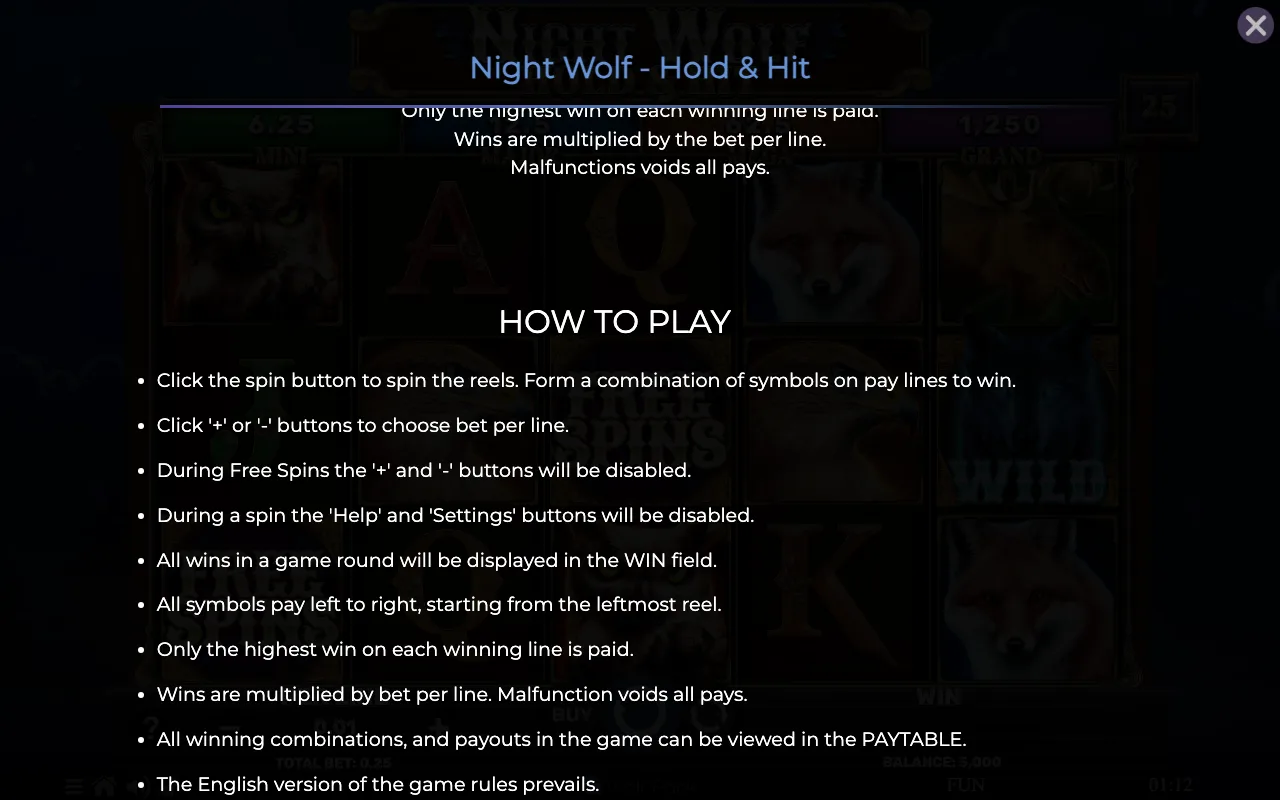 How to play — Night Wolf Hold Hit