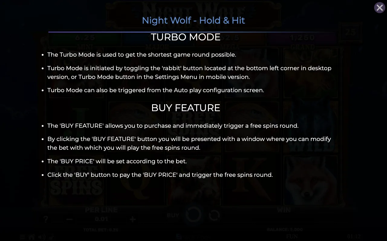Game rules, page 8 — Night Wolf Hold Hit