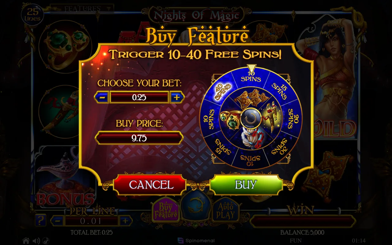 Buying the feature — Nights of Magic