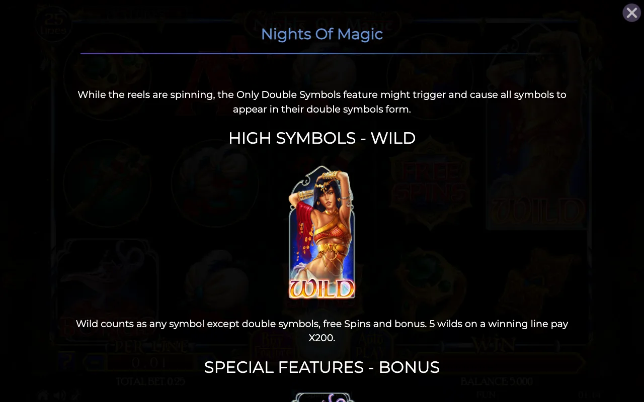 High symbols - wild — Nights of Magic