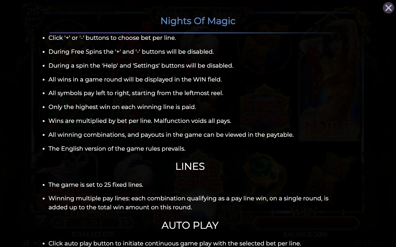 Game rules, page 7 — Nights of Magic
