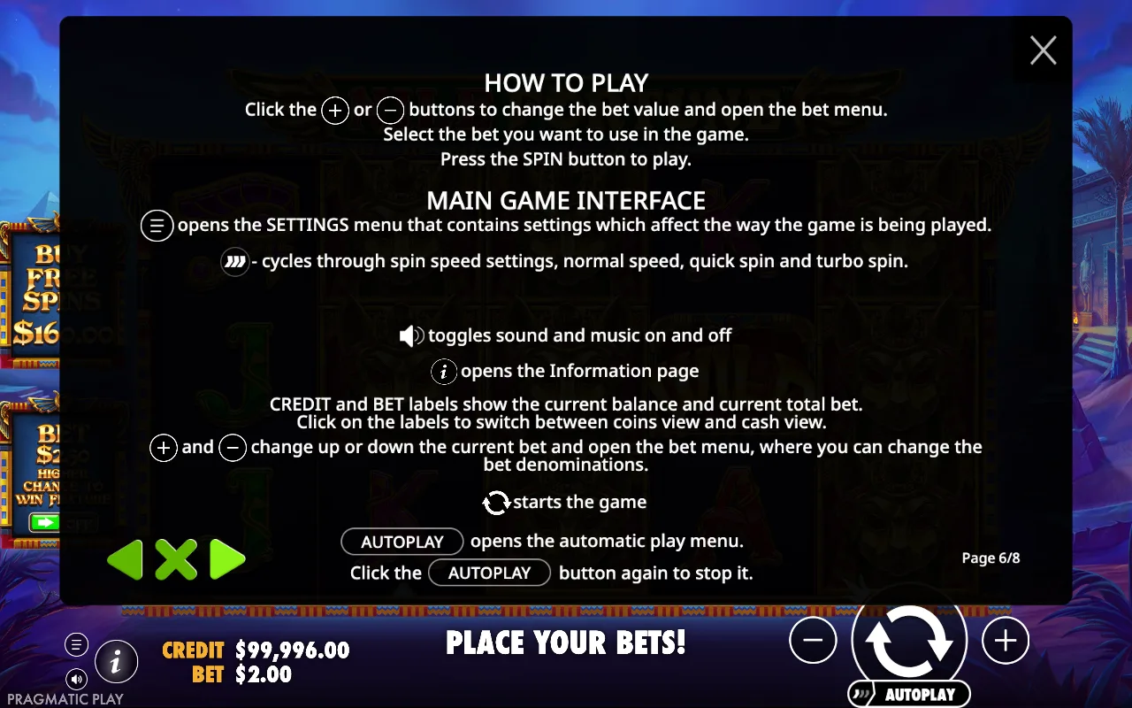 How to play — Nile Fortune