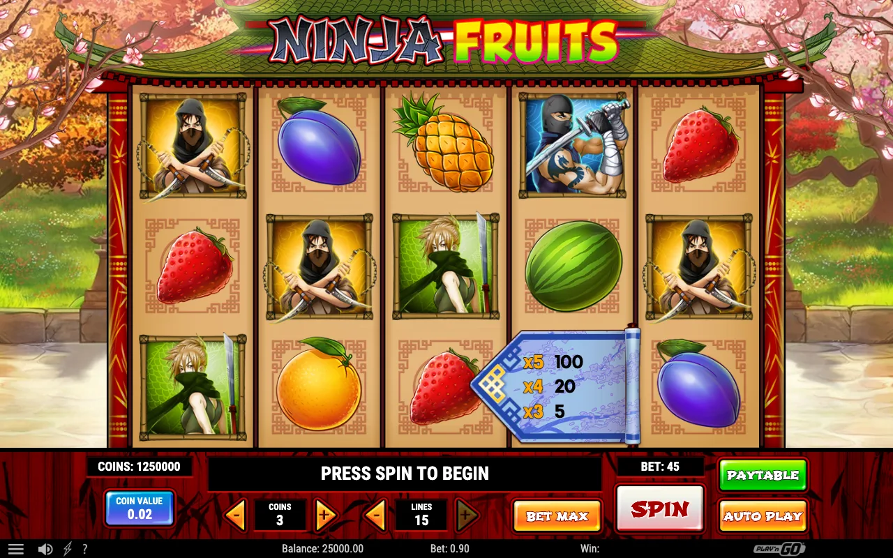 The base game — Ninja Fruits